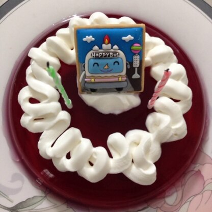簡単で砂糖なし！美味しかったです
2歳の誕生日ケーキになりました(^○^)
